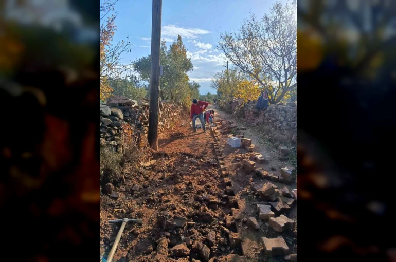 Karacasu Yazır’da yollar bakıma alındı