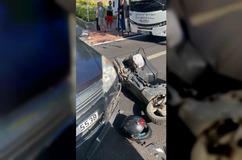 Karadeniz Ereğli’de yasak dönüş kazaya neden oldu; motosiklet sürücüsü yaralandı 