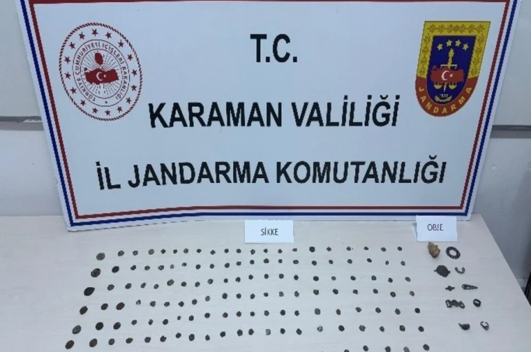 Karaman’da 148 adet tarihi sikke ele geçirildi: 10 tutuklama