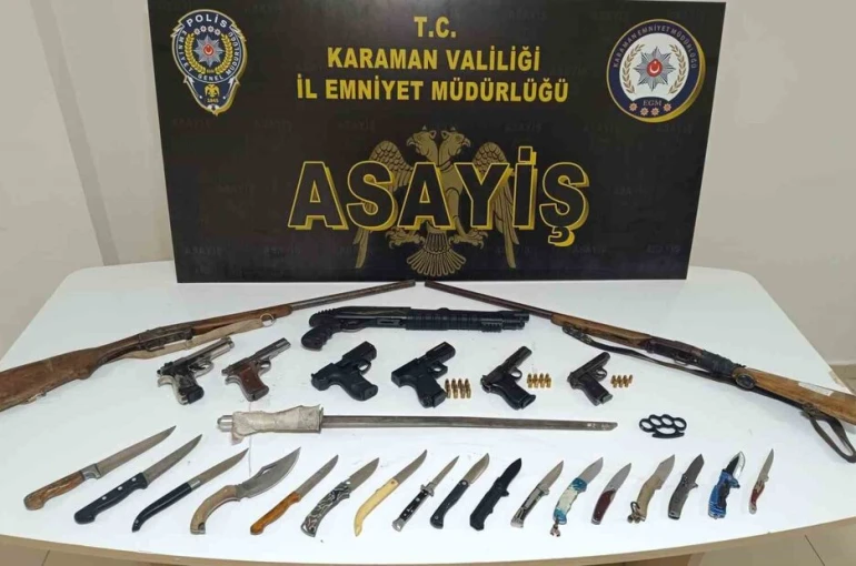 Karaman’da asayiş uygulamalarında 4 tutuklama