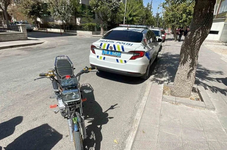 Karaman’da motosikletten düşen çocuk yaralandı