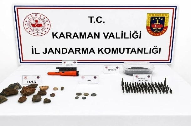 Karaman’da tarihi eserler ele geçirildi: 6 tutuklama