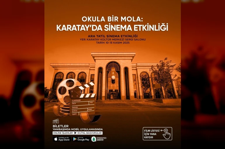 Karatay Belediyesi’nden ara tatilde öğrencilere sinema etkinliği