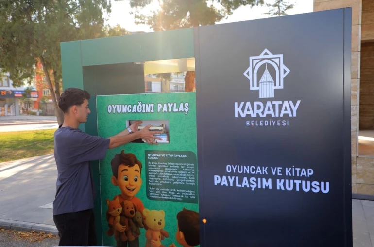Karatay’da oyuncak ve kitap paylaşım kumbaraları hizmette