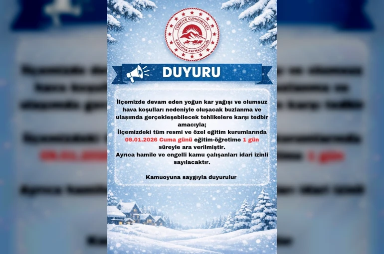 Karlıova’da eğitime 1 gün ara verildi
