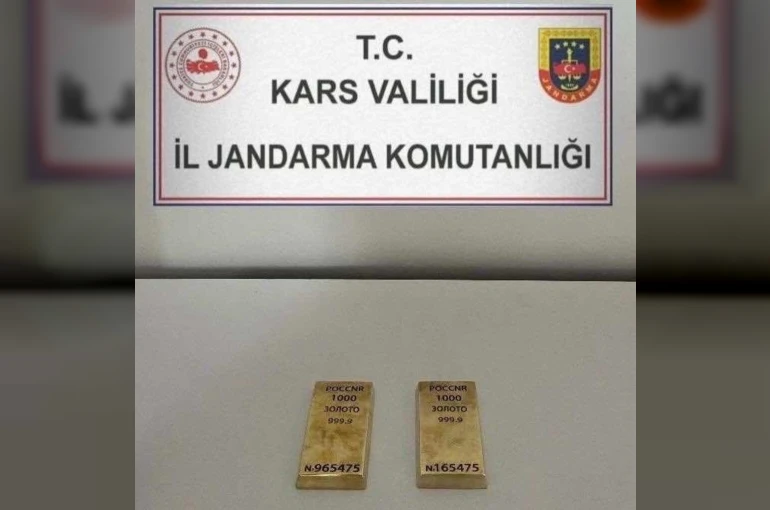 Kars’ta 2 kilo külçe altın ele geçirildi