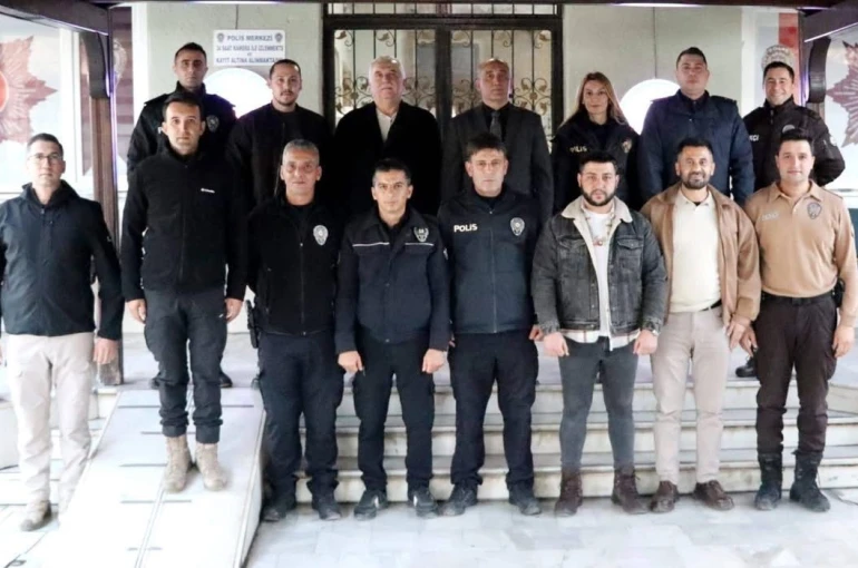 Kaymakam İlhan yeni yılda kolluk kuvvetleri ile bir araya geldi