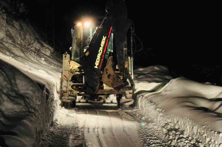 Kaymakam, karlı yollarda hasta kurtarma operasyonuna katıldı
