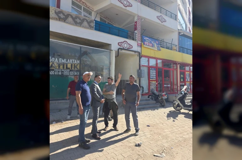 Kaymakamı Algın, yıkım çalışmalarını inceledi