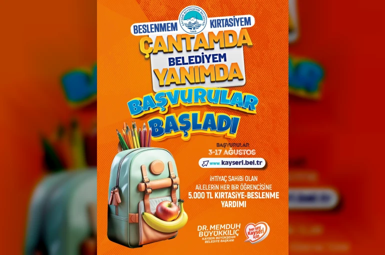 Kayseri Büyükşehir’in 5 bin TL’lik eğitim desteği başvuruları başladı