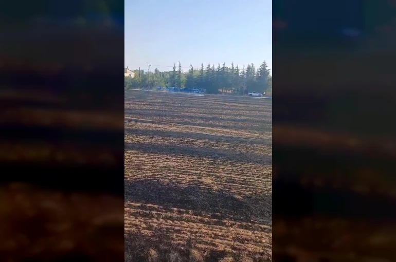 Keskin Mahallesi’ndeki ot yangını büyümeden söndürüldü