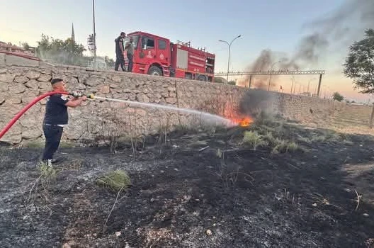 Kırıkhan’da zeytinlik alan yangını