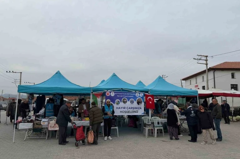 Kırka’da geliri Gazze’ye ulaştırmak amacı ile hayır çarşısı açıldı