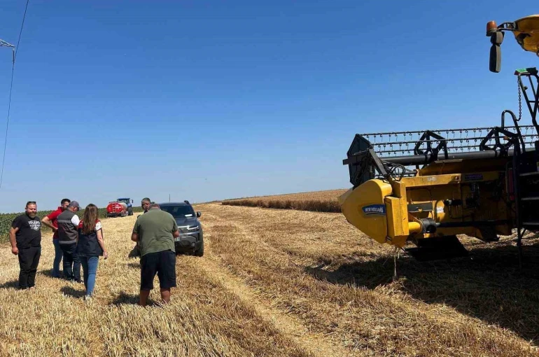 Kırklareli’nde hasat sezonunda biçerdöver denetimleri sürüyor