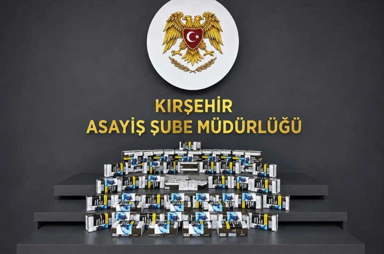 Kırşehir’de 460 paket makaron ele geçirildi