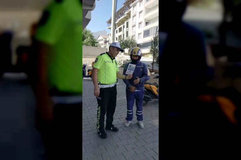 Kırşehir’de motokuryelere bilgilendirme faaliyeti