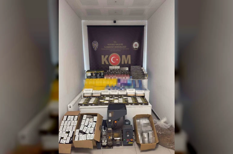 Kocaeli’de 8 adrese eş zamanlı baskın: 1 ton 160 kilo tütün ele geçirildi