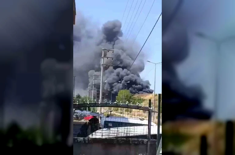 Kocaeli’de iş yerinde çıkan yangına müdahale ediliyor