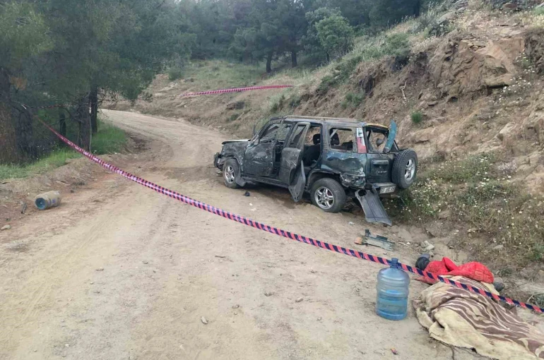 Kontrolden çıkan cip uçurumdan yuvarlandı: 1 ölü 2 ağır yaralı