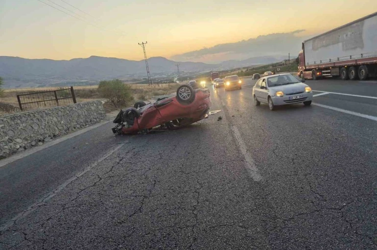 Kontrolden çıkan otomobil devrildi: 1 yaralı