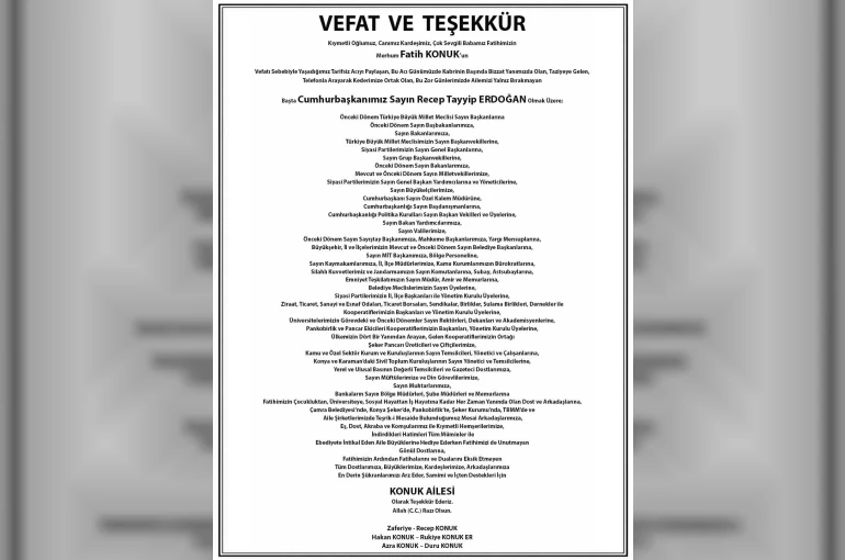 Konuk ailesinden duygulandıran teşekkür mesajı