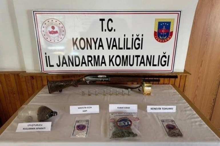 Konya'da jandarmadan uyuşturucu operasyonu