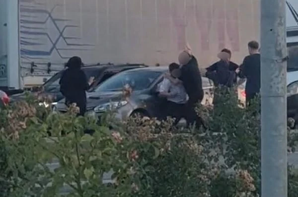 Konya'da trafikte yumruklu kavga