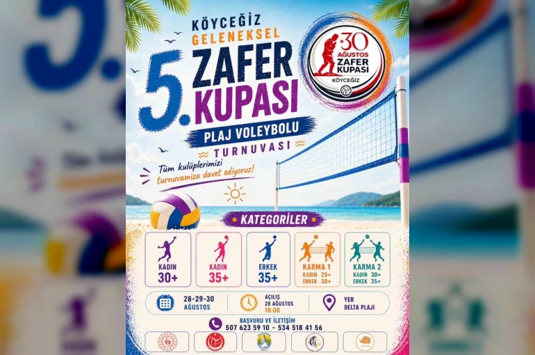 Köyceğiz Plaj Voleybolu Turnuvası için geri sayım başladı