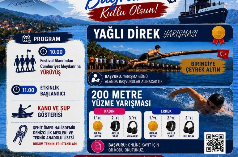 Köyceğiz’de Denizcilik ve Kabotaj Bayramı çeşitli etkinliklerle kutlanacak