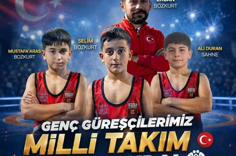 Kozan Belediyespor’un 3 güreşçisi U11 Serbest Güreş Milli Takım kampına davet edildi