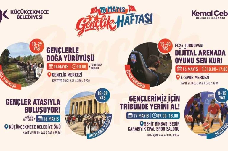 Küçükçekmece’de 19 Mayıs Gençlik Haftası etkinlikleri başlıyor
