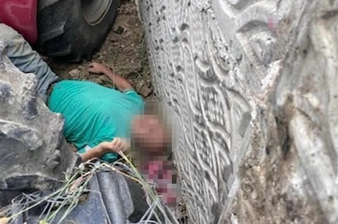 Kullandığı traktörün altında kalan çiftçi ağır yaralandı