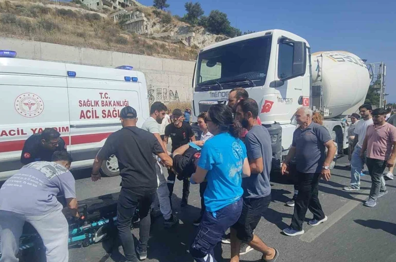 Kuşadası’nda beton mikserinin çarptığı yaya hayatını kaybetti