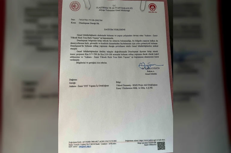 Kütahya Dumlupınar’a hızlı tren durağı müjdesi