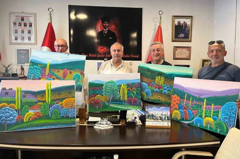 Kütahya’da ressam Hasan Kara’dan anlamlı bağış