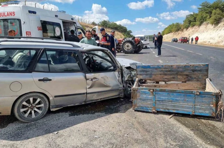 Kütahya’da trafik kazası: 2 yaralı