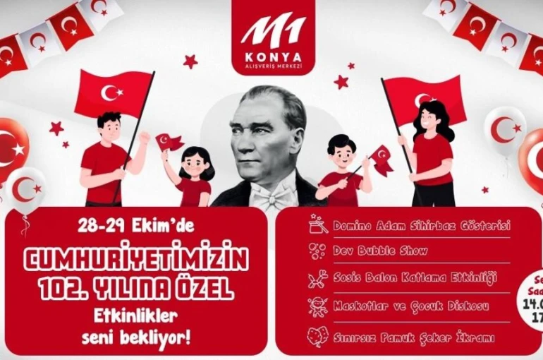 M1 Konya AVM'DE Cumhuriyet'in 102'nci yılı coşkuyla kutlanıyor