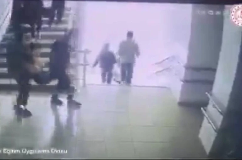 Malatya’da öğrencilerin deprem tahliyesi kamerada