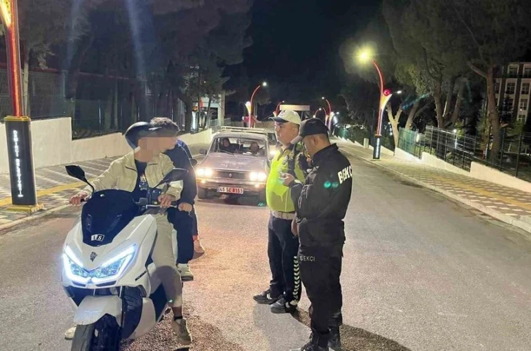 Manisa’da motosiklet sürücülerine denetim