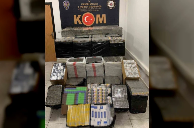 Mardin’de 40 bin paket kaçak sigara ele geçirildi