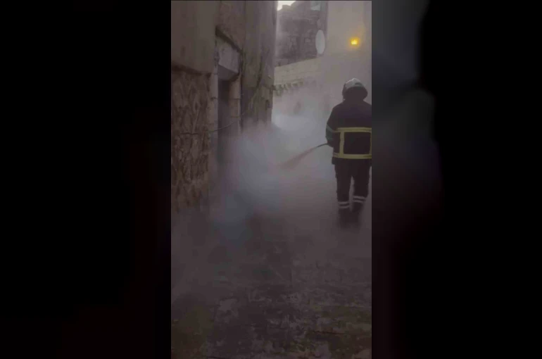Mardin’de evdeki tüp yangını paniğe neden oldu