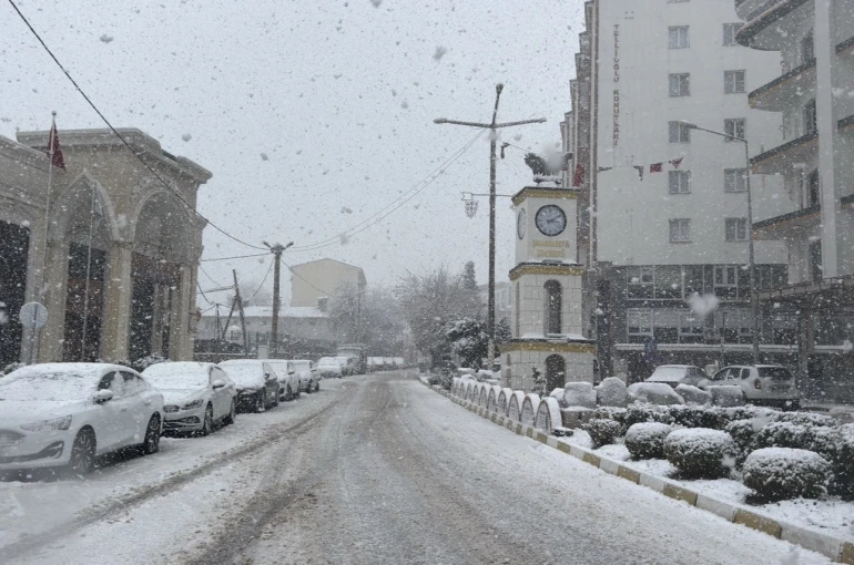 Mazıdağı’nda mart ayında kar yağışı etkili oldu