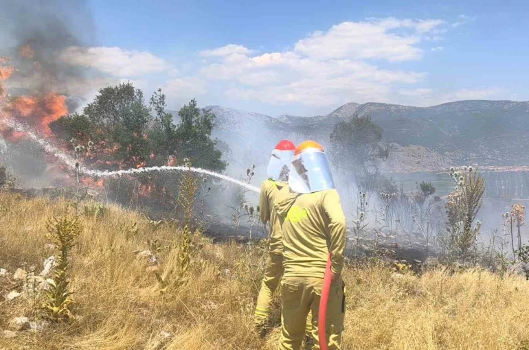 Menteşe’de makilik yangını