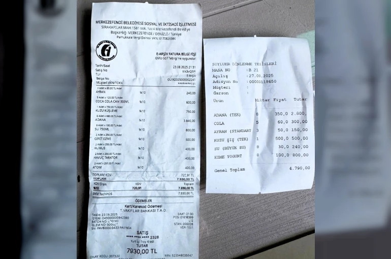 Merkezefendi Belediyesinden yemeği boğazda bırakan hesap
