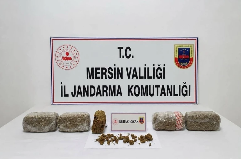 Mersin’de 6 kilo 300 gram kubar esrar ele geçirildi: 2 tutuklama