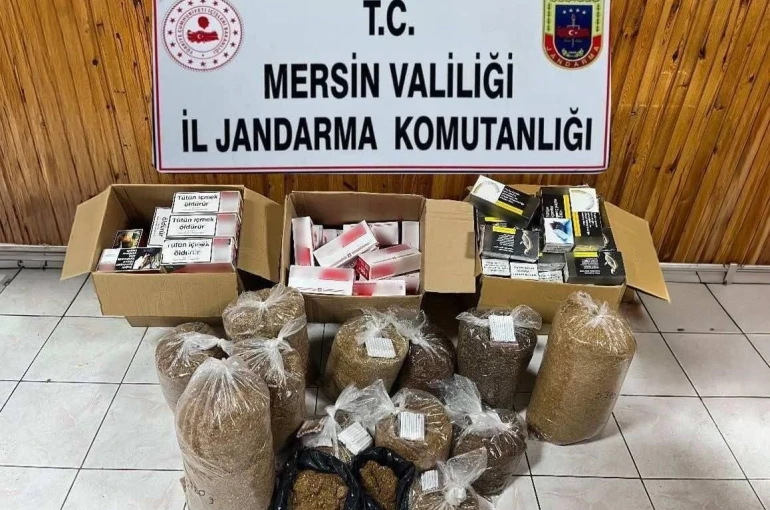 Mersin’de kaçak makaron operasyonu: 2 gözaltı