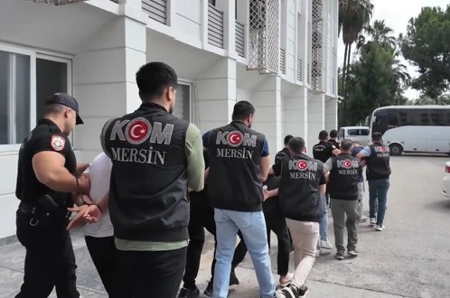 Mersin’de suç örgütüne yönelik operasyonda 16 tutuklama
