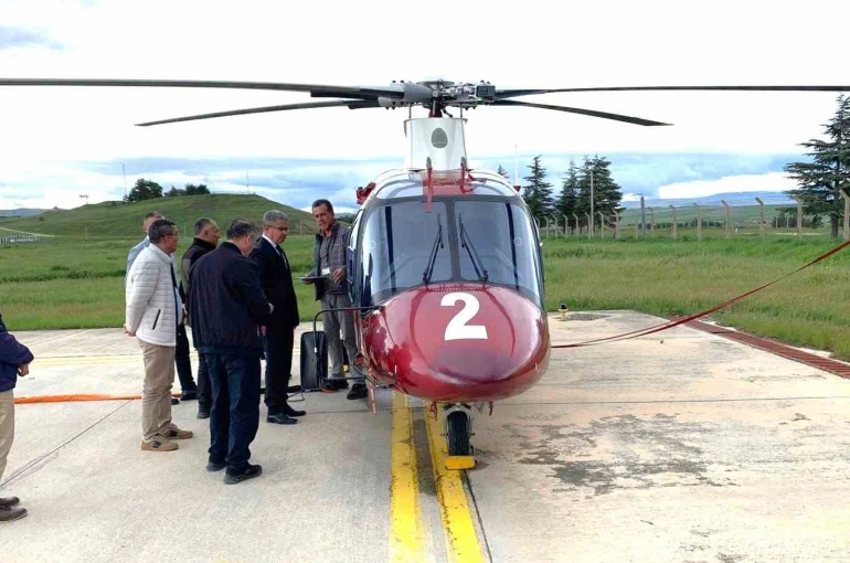 Merzifon’a yangın söndürme helikopteri konuşlandırıldı