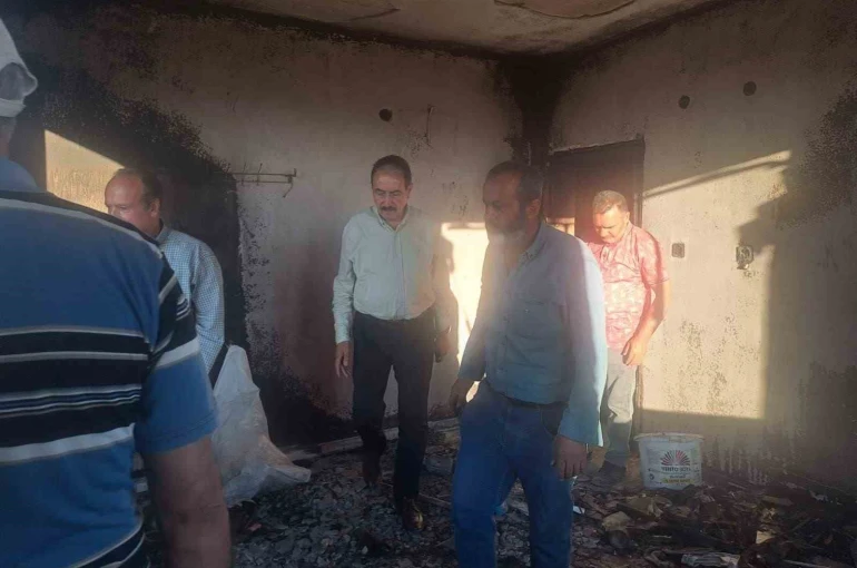 MESOB Başkanı Şevket Keskin’den yangınzede esnafa ziyaret