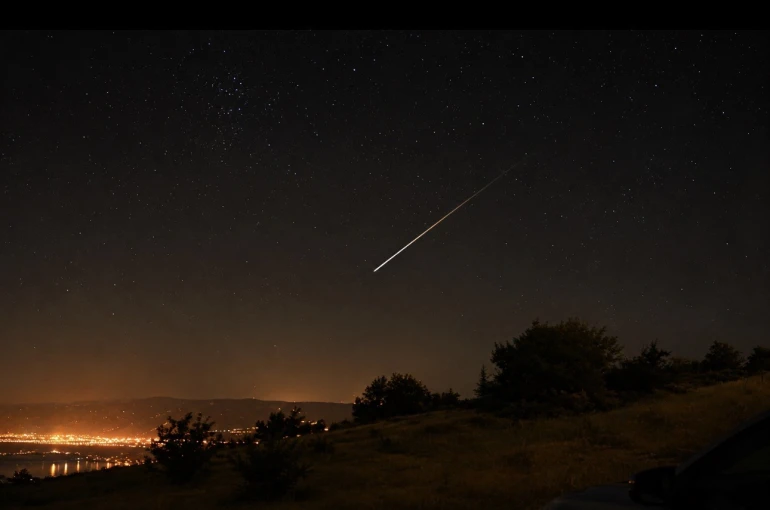Meteor yağmuru eşsiz kareler sundu 